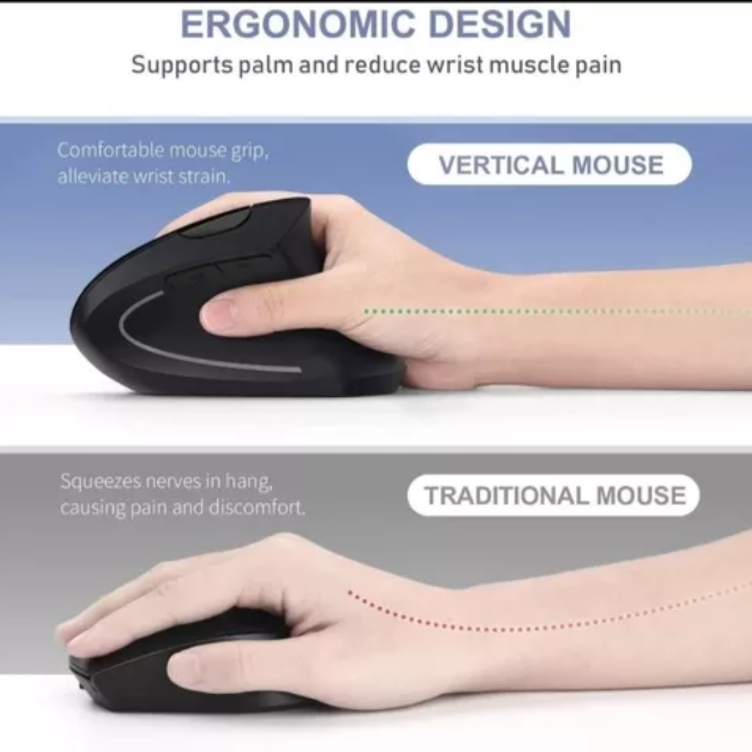 MOUSE ERGONOMICO RECARGABLE